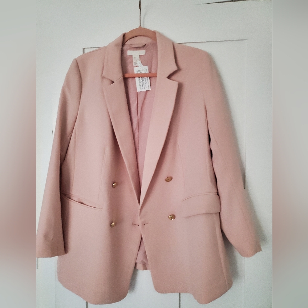 NWT H&M women's blazer, pink size 12